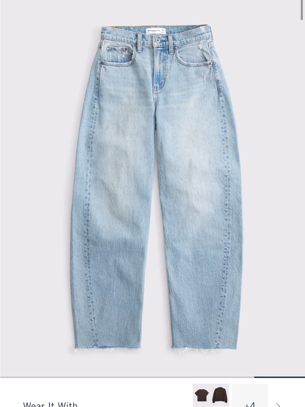 Abercrombie & Fitch high rise barrel jeans